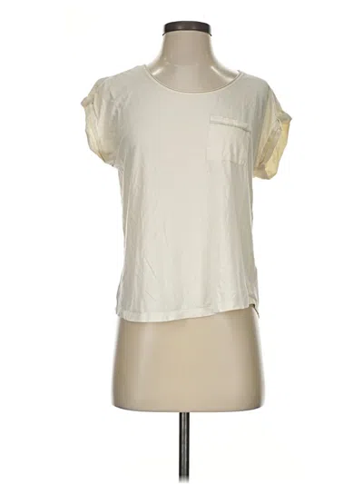 Pre-owned Sigrid Olsen Short Sleeve T-shirt In Ivory