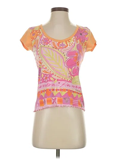 Pre-owned Sigrid Olsen Short Sleeve T-shirt In Pink