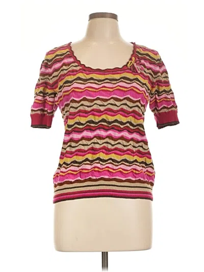Pre-owned Sigrid Olsen Short Sleeve T-shirt In Pink