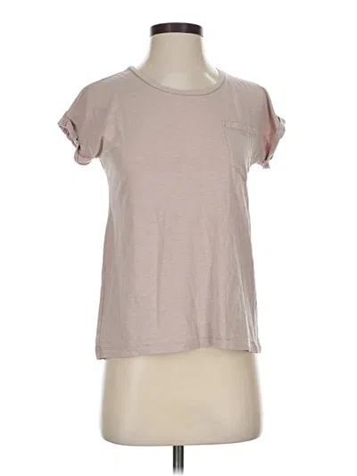 Pre-owned Sigrid Olsen Short Sleeve T-shirt In Tan