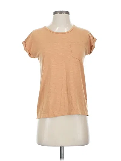 Pre-owned Sigrid Olsen Short Sleeve T-shirt In Tan