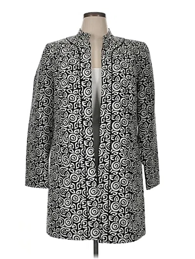 Pre-owned Sigrid Olsen Silk Blazer Jacket In Silver