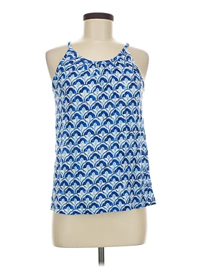 Pre-owned Sigrid Olsen Sleeveless Blouse In Blue