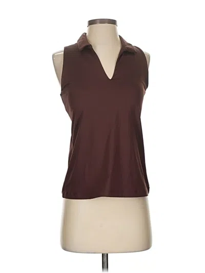 Pre-owned Sigrid Olsen Sleeveless Blouse In Brown