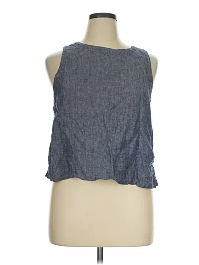Pre-owned Sigrid Olsen Sleeveless Blouse In Gray