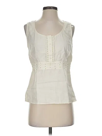 Pre-owned Sigrid Olsen Sleeveless Blouse In Ivory