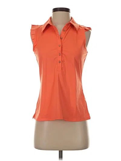 Pre-owned Sigrid Olsen Sleeveless Blouse In Orange