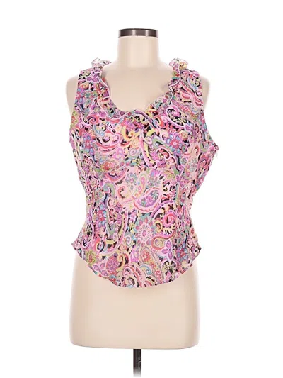Pre-owned Sigrid Olsen Sleeveless Blouse In Pink