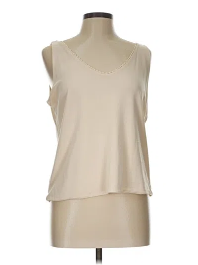 Pre-owned Sigrid Olsen Sleeveless Blouse In White