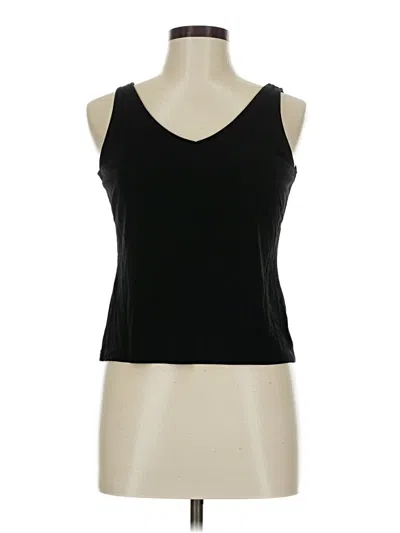 Pre-owned Sigrid Olsen Sleeveless Top Black Scoop Neck Tops