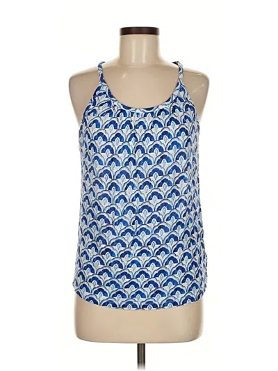 Pre-owned Sigrid Olsen Sleeveless Top Blue Halter Neckline Tops
