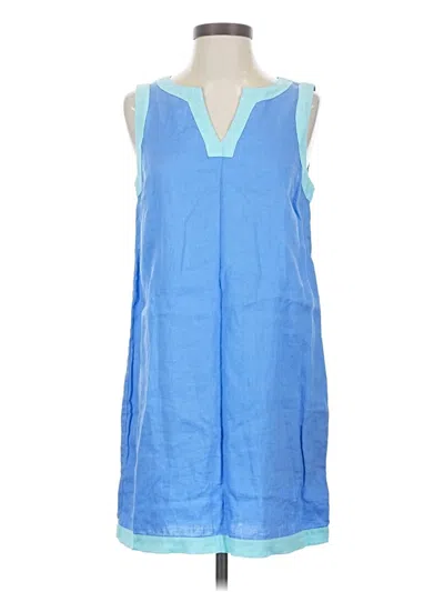 Pre-owned Sigrid Olsen Sleeveless Top Blue Halter Neckline Tops