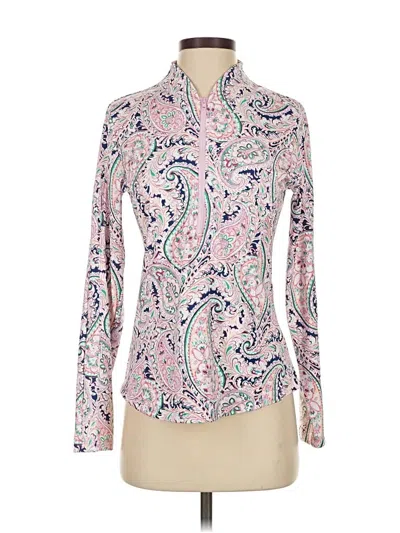 Pre-owned Sigrid Olsen Sport Long Sleeve Blouse In Pink