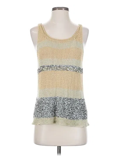 Pre-owned Sigrid Olsen Sweater Vest In Gold
