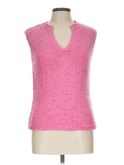 Pre-owned Sigrid Olsen Sweater Vest In Pink