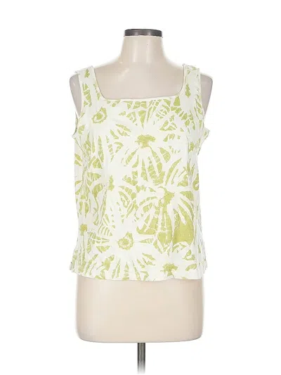 Pre-owned Sigrid Olsen Tank Top Green Halter Neckline Tops