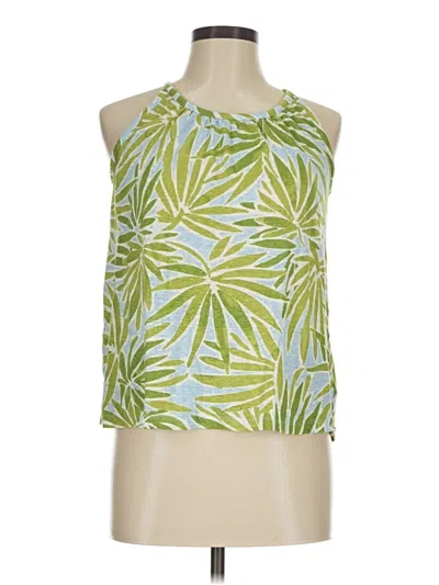 Pre-owned Sigrid Olsen Tank Top Green Halter Neckline Tops