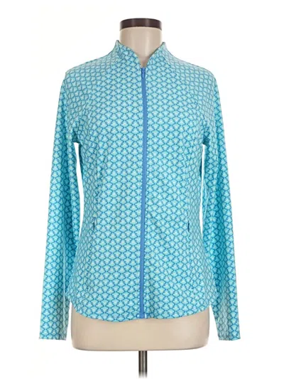 Pre-owned Sigrid Olsen Track Jacket In Blue