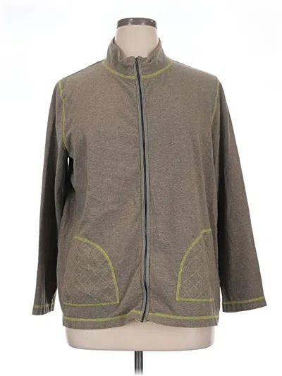 Pre-owned Sigrid Olsen Track Jacket In Brown