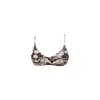 Siguelsol Women's White / Brown Trippy Stelle Bralette In White/brown