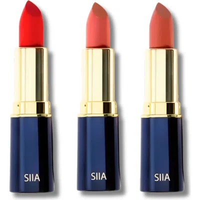 Siia Cosmetics 3-pc. Muse Lip Trio Set In Orange