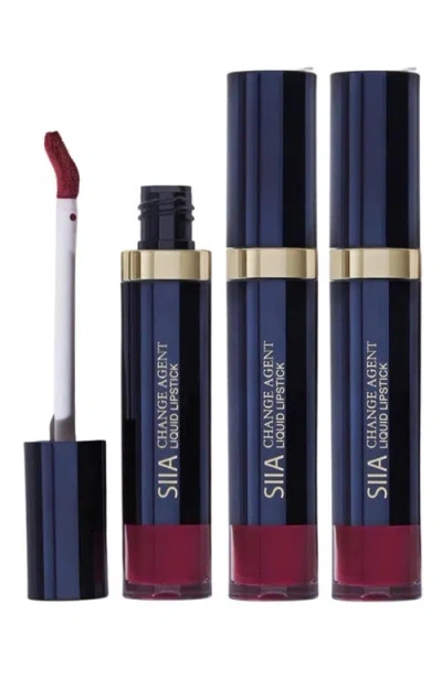 Siia Cosmetics 3-pc. Change Agent Long-lasting Matte Liquid Lipstick Trio Set In Transparent