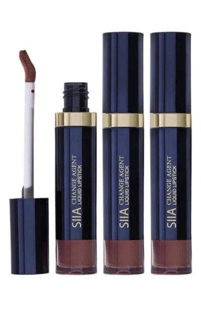 Siia Cosmetics 3-pc. Change Agent Long-lasting Matte Liquid Lipstick Trio Set In Transparent