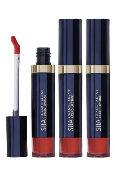 Siia Cosmetics 3-pc. Change Agent Long-lasting Matte Liquid Lipstick Trio Set In Transparent