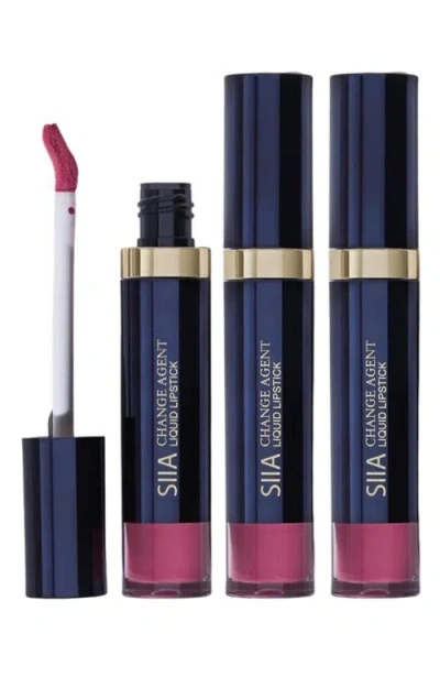 Siia Cosmetics 3-pc. Change Agent Long-lasting Matte Liquid Lipstick Trio Set In Transparent