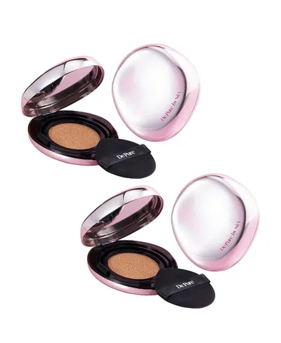 Siia Cosmetics Flawless Glow Cushion Foundation Set For 2 In Transparent