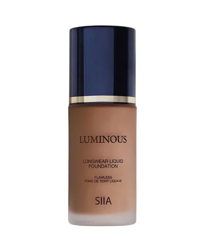 Siia Cosmetics Luminous Longwear Liquid Foundation In Brown