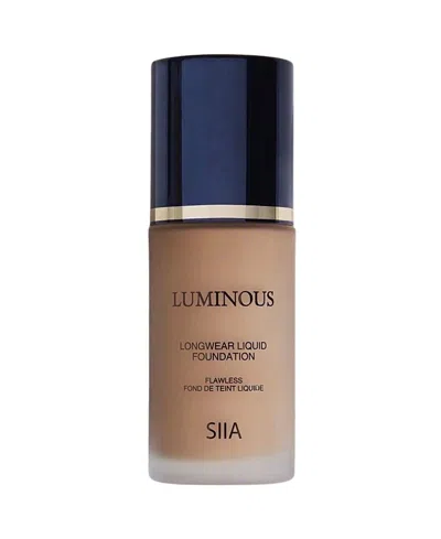 Siia Cosmetics Luminous Longwear Liquid Foundation In Brown