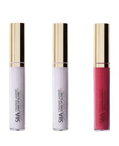 Siia Cosmetics The Glosses, Set Of 3 In Transparent