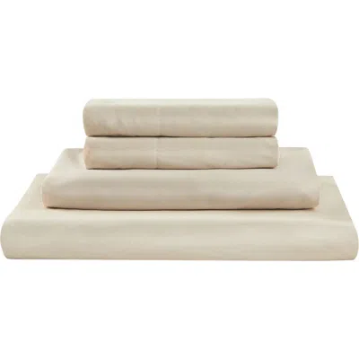 Sijo 400 Thread Luxesoft Organic Cotton Sateen Sheet Set In Fog