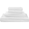 Sijo 400 Thread Luxesoft Organic Cotton Sateen Sheet Set In Snow