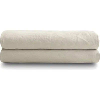 Sijo French Linen Flat Sheet In Fog