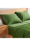 Sijo Luxesoft Set Of 2 400 Thread Count Organic Cotton Pillowcases In Forest