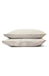 Sijo Set Of 2 400 Thread Count Organic Cotton Percale Pillowcases In Fog
