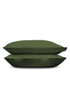 Sijo Set Of 2 400 Thread Count Organic Cotton Percale Pillowcases In Forest