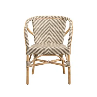 Sika Design Alu Affaire Madeleine Chevron Dining Arm Chair In Natural