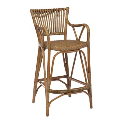 Sika Design Blues Rattan Bar Stool - Antique