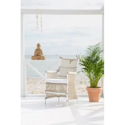 Sika Design Davinci Outdoor Dining Armhair In White Canvas,dove White