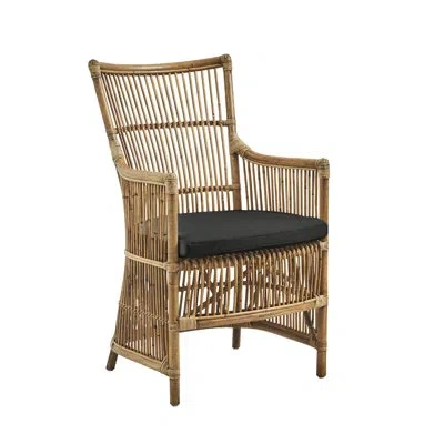 Sika Design Davinci Rattan Armchair In Antique,sailcloth Shade