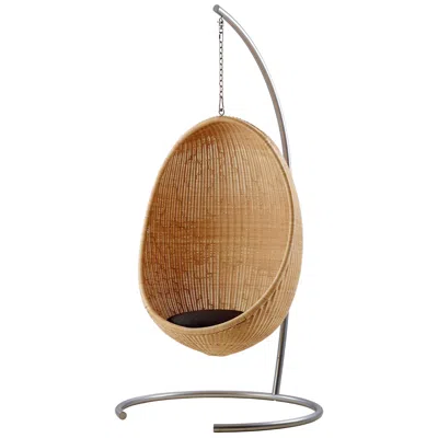 Pre-owned Sika Design Egg Hanging Chair By Nanna Ditzel, New Edition In Brown
