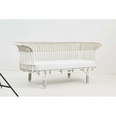 Sika Design Franco Albini Belladonna Outdoor Sofa In White,white Canvas