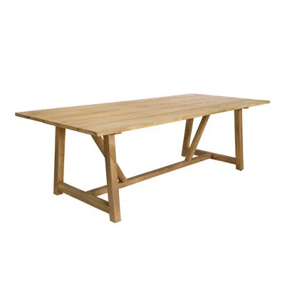 Sika Design George Outdoor Teak Dining Table - 95 X 29" - Natural In Brown