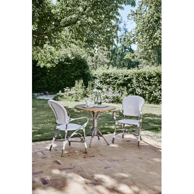 Sika Design Isabell Outdoor Dining Armchair In Gray With White Dots,gray