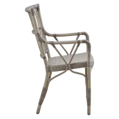 Sika Design Piano Rattan Dining Armchair In Taupe