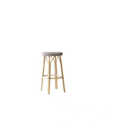 Sika Design Simone Rattan Stool In Cappuccino,white Dots