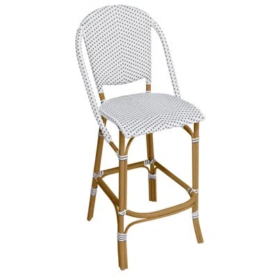 Sika Design Sofie Outdoor Bar Stool With Cappuccino Dots In Almond